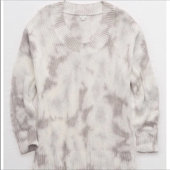 Aerie Oversized Tie Dye Marbled Sweater - Picture 3 of 7